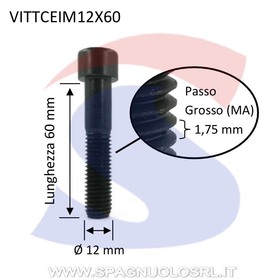 Vite TCEI 8.8 Parzialmente Filettata Brunita 12X60 Mm - VITI ...