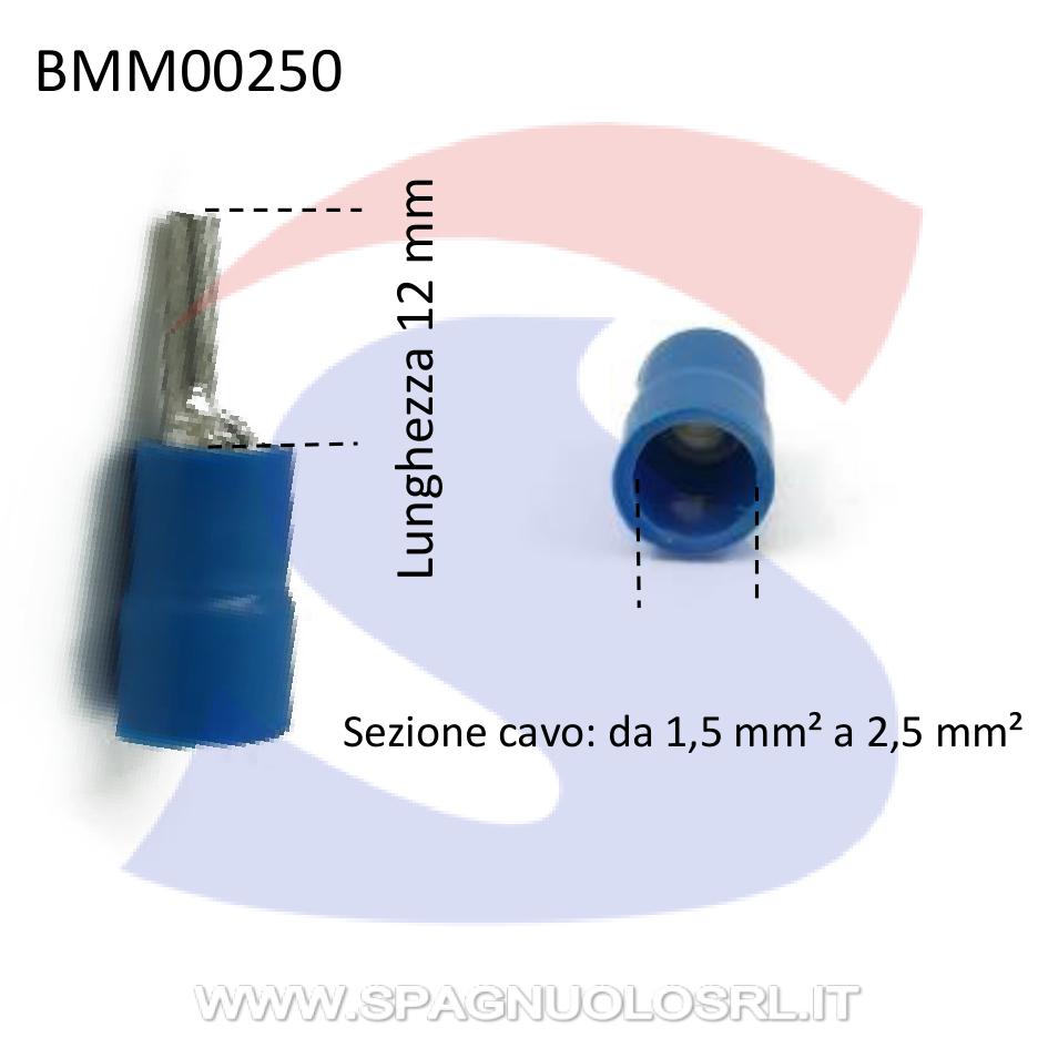 Puntalino rotondo chiuso preisolato Blu 2,5 mm² - BMM 00250