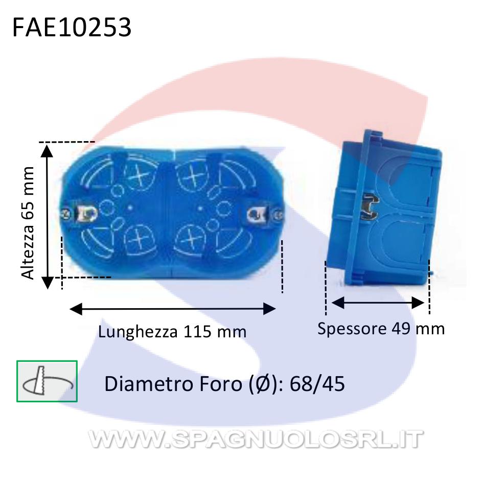 Scatola portafrutti 503 cassetta da incasso 3 moduli colore blu 