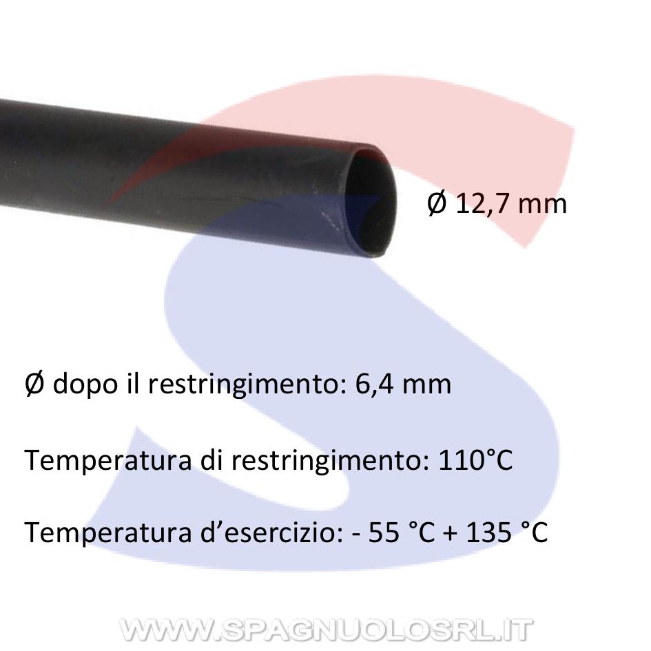 GUAINA TERMORESTRINGENTE D.7,5 1MT NERO