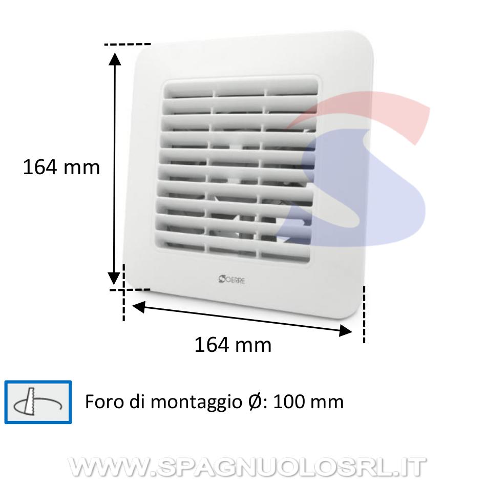 Aspiratore elicoidale da parete da 13 W e 220-240 V - OERRE 0057100