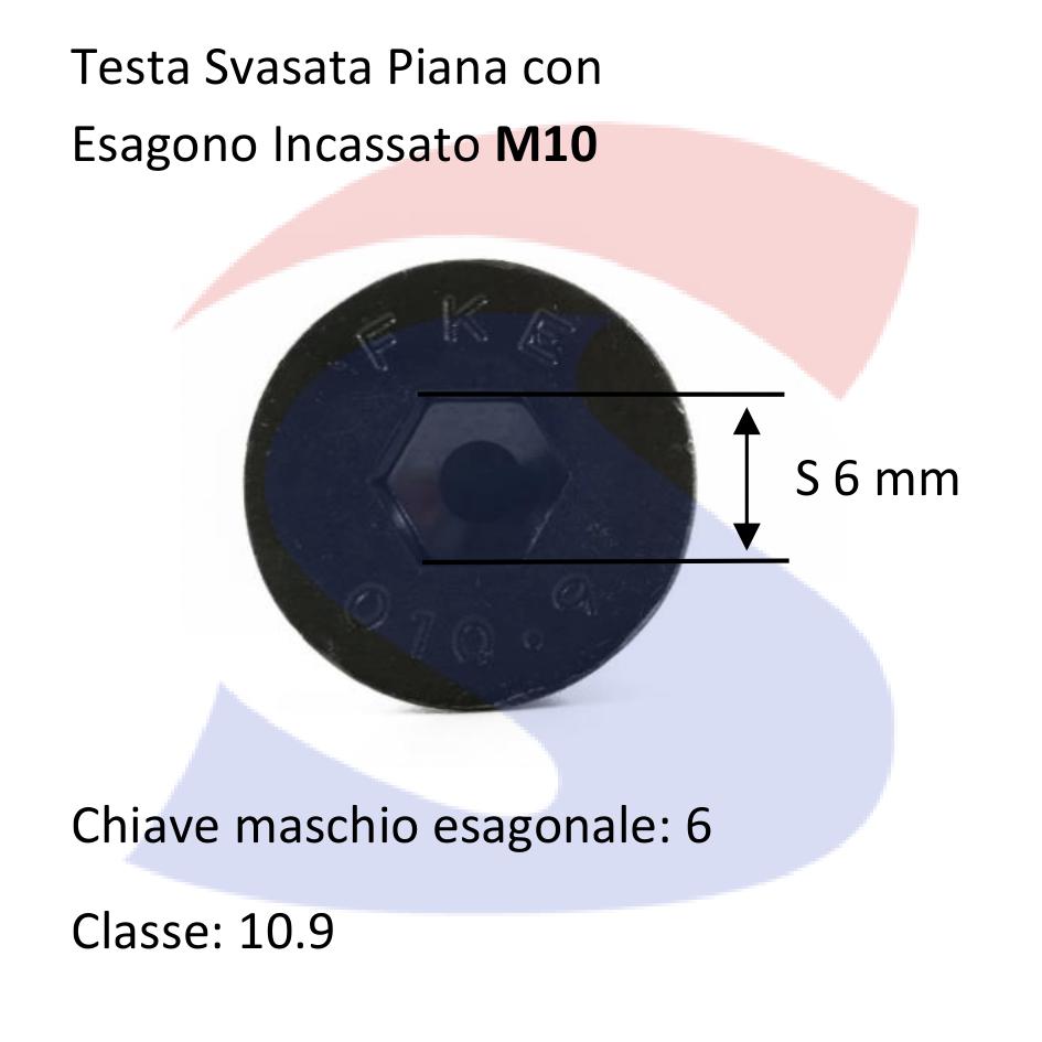 Vite TSPEI 10.9 Totalmente Filettata Brunita 10X30 mm - VITI